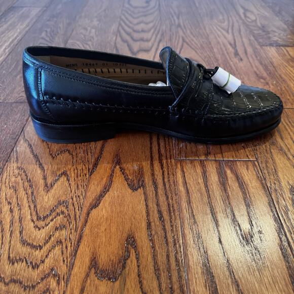 NEW Florsheim Pisa Leather Crocodile Print Moc Toe Tassel Loafer Men's 10 EEE 3E - Picture 8 of 16